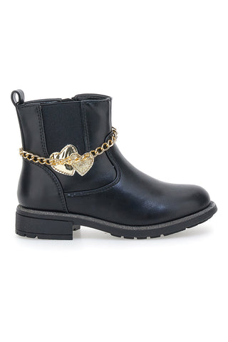 Grazia Girl 456456 Schwarze Stiefeletten mit Zierkette