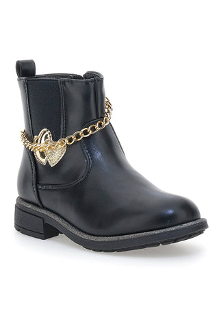 Grazia Girl 456456 Schwarze Stiefeletten mit Zierkette