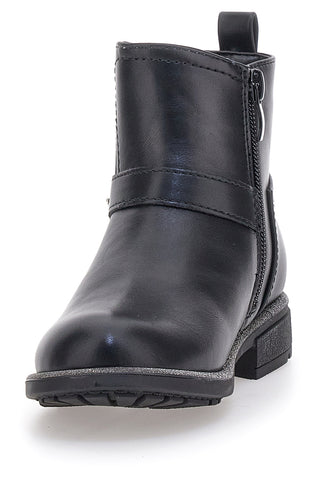 Schwarze Stiefeletten mit Glitzerherzen und Herzschnalle Grazie Girl 456459