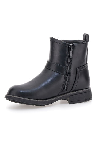 Schwarze Stiefeletten mit Glitzerherzen und Herzschnalle Grazie Girl 456459