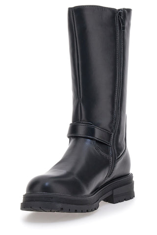 Stivali neri con scritte colorate e stella pendente Grazie Girl 590334