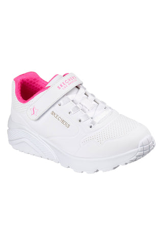 Mädchen weiße Turnschuhe Skechers Uno Lite Star Icon