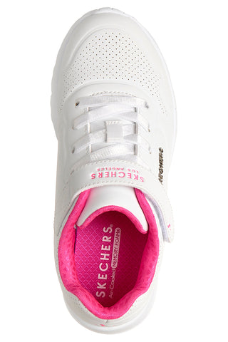 Mädchen weiße Turnschuhe Skechers Uno Lite Star Icon