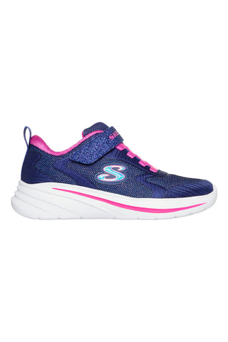 Glitzernde marineblaue Sneakers mit Klettverschluss Wave 92 Skechers