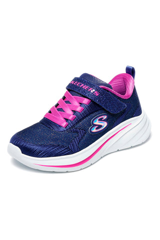 Glitzernde marineblaue Sneakers mit Klettverschluss Wave 92 Skechers