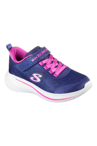 Glitzernde marineblaue Sneakers mit Klettverschluss Wave 92 Skechers