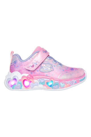 Pinke Sneaker mit Lichtern und Glitzer Skechers Eternal Heart Lights