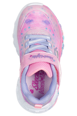 Sneakers rosa con luci e glitter Skechers Eternal Heart Lights