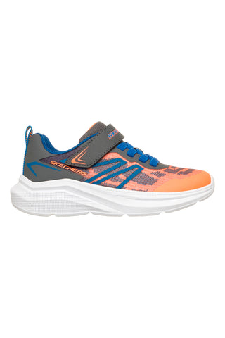 Sneaker Arancione e Grigio con strap e lacci elasticizzati Skechers Microspec Velocity