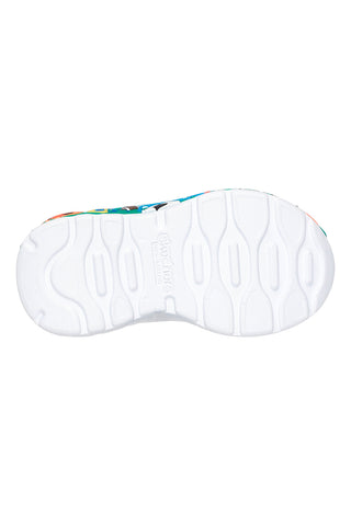 Sneaker Verde e Arancione con strap e grafica laterale Skechers Play Scene