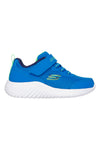 Sneakers blu con chiusura regolabile e suola leggera Skechers Bounder Techrox da Bambino