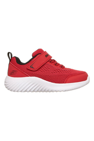Sneakers rosso con strappo e lacci elasticizzati Skechers Bounder quantarun
