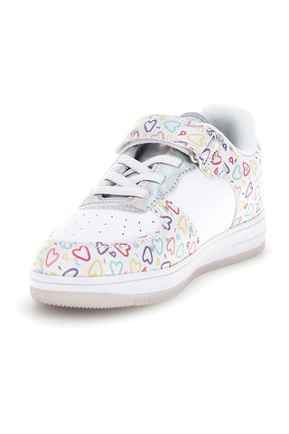 Sneakers bianche con cuori Pitt kids K191562