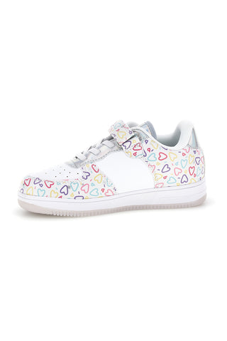 Sneakers bianche con cuori Pitt kids K191562