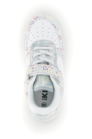 Sneakers bianche con cuori Pitt kids K191562