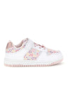 Rosa Turnschuhe mit mehrfarbigen Herzen Pitt Kinder K251309