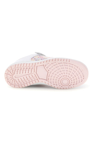 Rosa Turnschuhe mit mehrfarbigen Herzen Pitt Kinder K251309