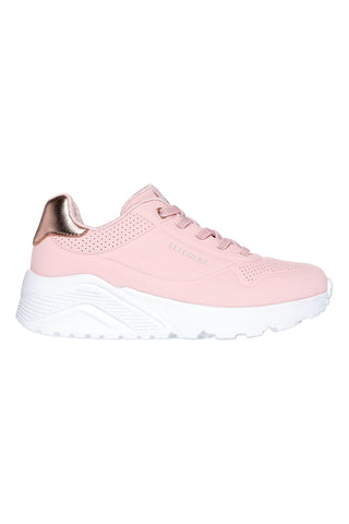 Sneakers da bambina rosa Skechers Uno Lite Metallic Mode