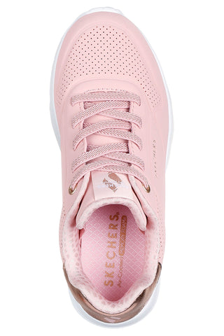 Mädchen rosa Turnschuhe Skechers Uno Lite Metallic Mode