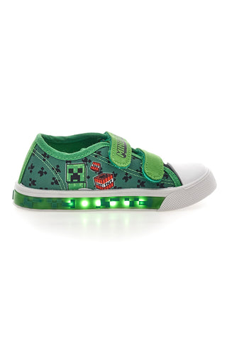 Sneaker verde con luci Minecraft K14666