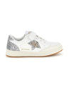 Sneakers bianco con strappi e inserti glitter Mkids MJ6005