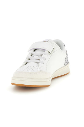 Sneakers bianco con strappi e inserti glitter Mkids MJ6005