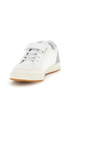 Sneakers bianco con strappi e inserti glitter Mkids MJ6005