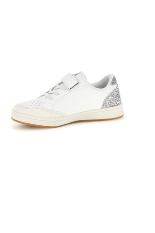 Sneakers bianco con strappi e inserti glitter Mkids MJ6005