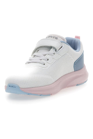 Sneakers bianche e azzurre chiusura a strappo Levi’s Hudson