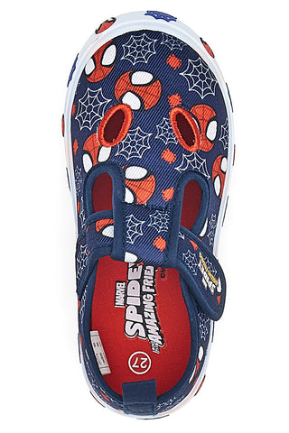 Sandalo da bimbo blu con fori frontali Spiderman R1310673T