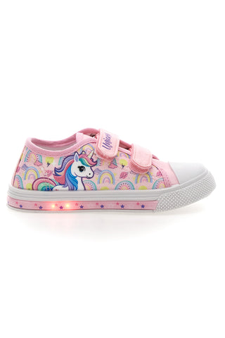 Sneaker rosa con luci Unicorn S8010201T