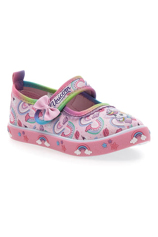 Rosa Ballerina mit Einhorn Druck S8010234T