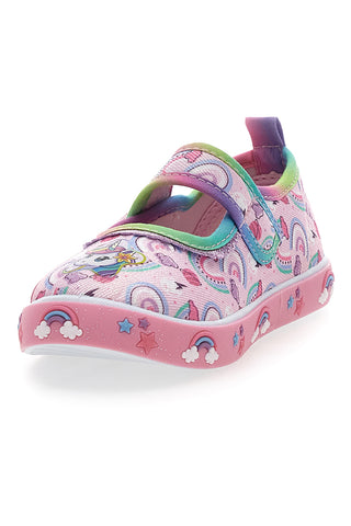 Rosa Ballerina mit Einhorn Druck S8010234T