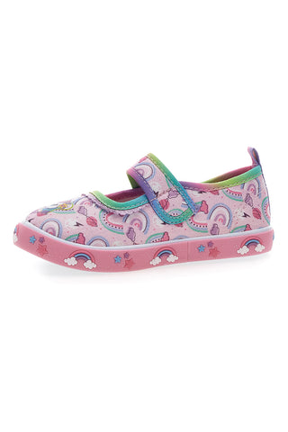 Rosa Ballerina mit Einhorn Druck S8010234T
