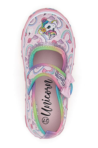 Rosa Ballerina mit Einhorn Druck S8010234T