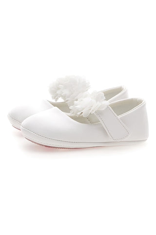 Ballerine bianche con fiori decorativi Grazie girl 392601S
