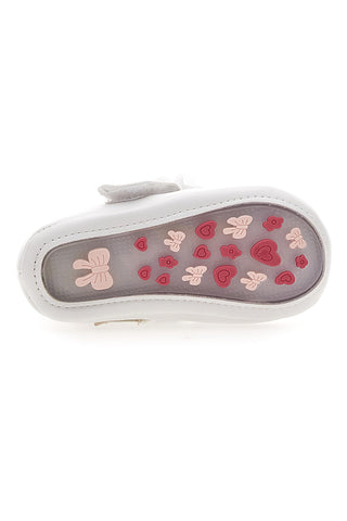 Ballerine bianche con fiori decorativi Grazie girl 392601S