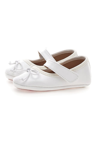 Ballerine bianche con fiocco e cinturino Grazie girl 392602S