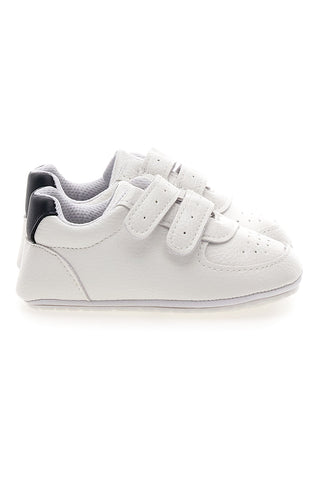 Sneakers bianche con strappi e dettagli blu Grazie girl 392603S