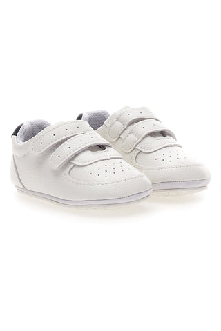 Weiße Turnschuhe mit Riemen und blauen Details Thank you girl 392603S