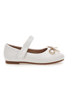 Weiße Ballerinas mit goldener Schleife Thank you girl 392613S