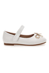 Weiße Ballerinas mit goldener Schleife Thank you girl 392613S