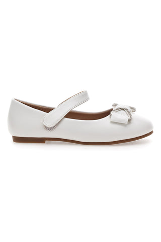 Weiße Ballerinas mit Schleife vorne Thank you girl 392612S