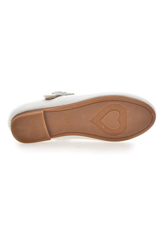 Ballerine bianche con cinturino gioiello Grazie girl 392609S