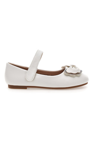 Weiße Ballettschuhe mit Regenbogen Schleife Dankeschön Mädchen 392608S