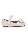 Ballerine bianche con fiocco iridescente Grazie girl 392608S