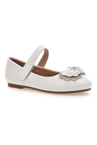 Ballerine bianche con fiocco iridescente Grazie girl 392608S