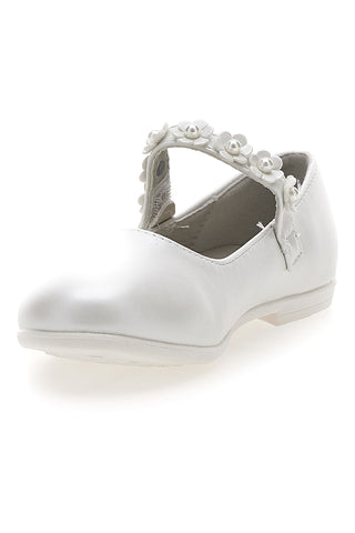 Ballerine perlate con cinturino gioiello floreale Grazie girl 392614S