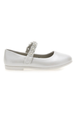 Perlen-Ballerinas mit geblümtem Riemen Thank you girl 392614S