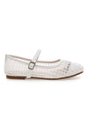 Ballerine bianche traforate con cinturino Grazie girl 392610S